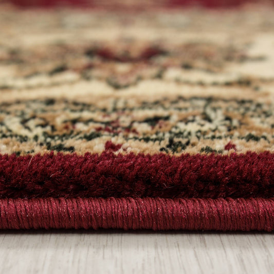 Orientteppich Klassischer Orientalisch Traditional Webteppich Rot Beige