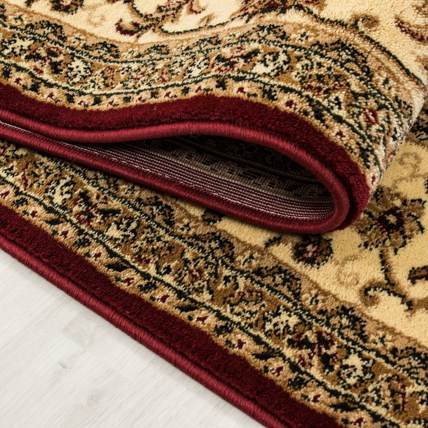 Orientteppich Klassischer Orientalisch Traditional Webteppich Rot Beige