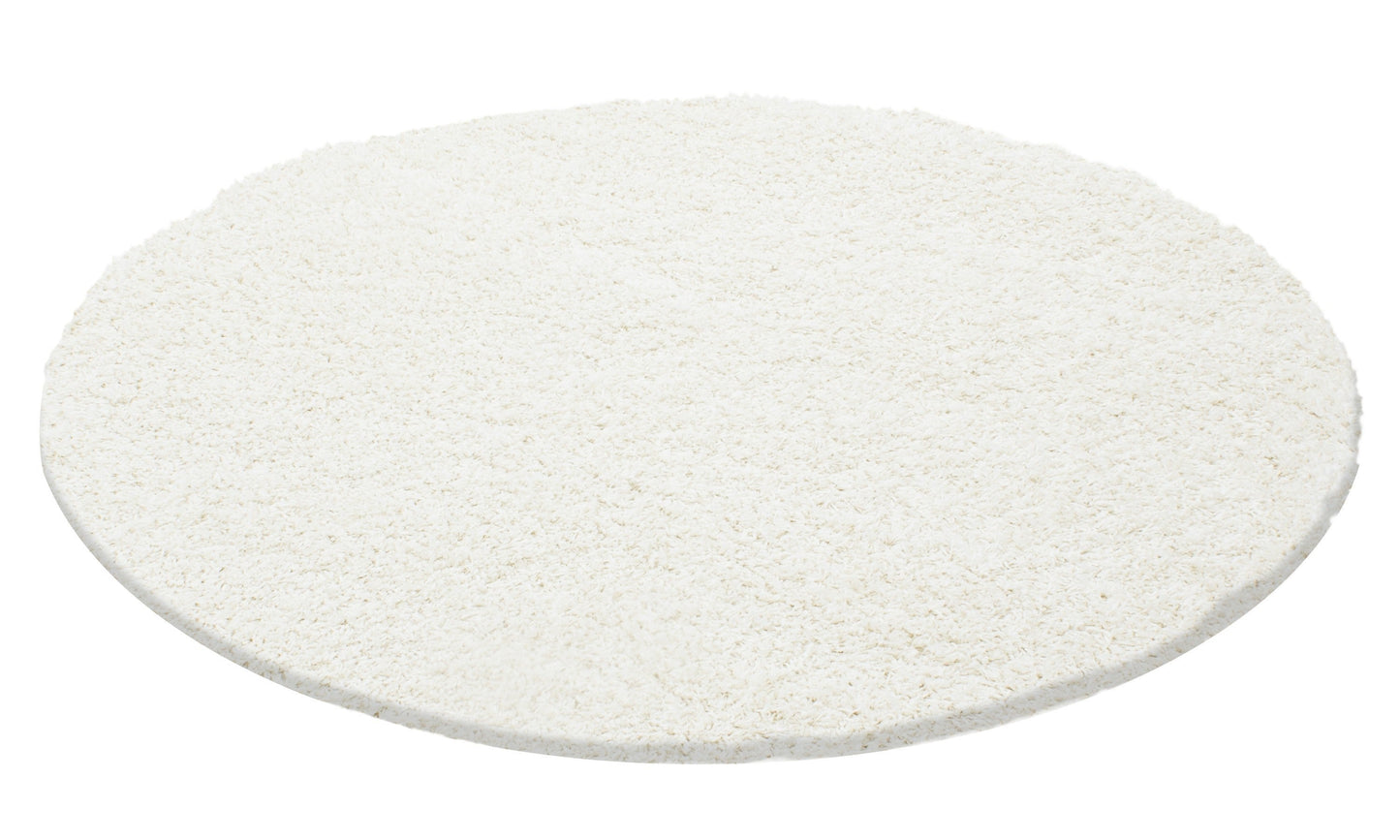 Teppich Hochflor Langflor Wohnzimmer Shaggy Florhöhe 3cm unifarbe Creme