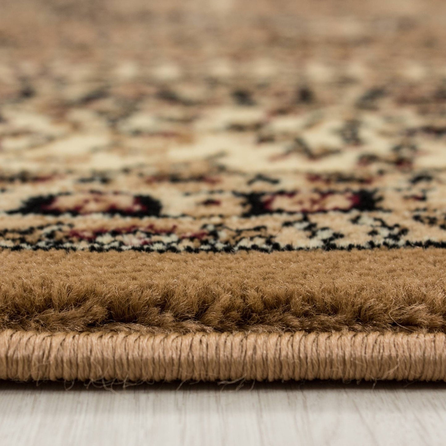 Orientteppich Klassischer Orientalisch Traditional Webteppich Beige Rot Schwarz