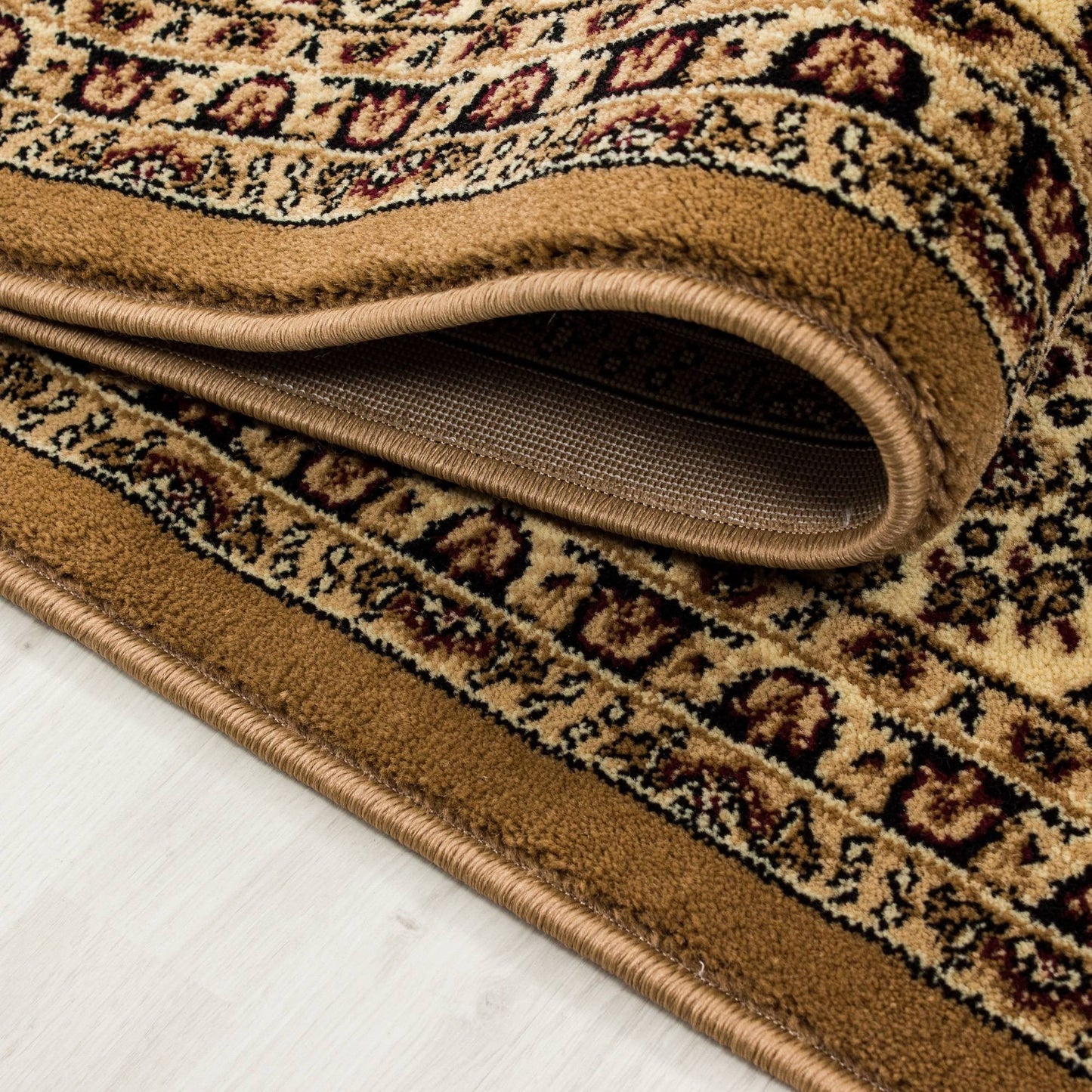 Orientteppich Klassischer Orientalisch Traditional Webteppich Beige Rot Schwarz