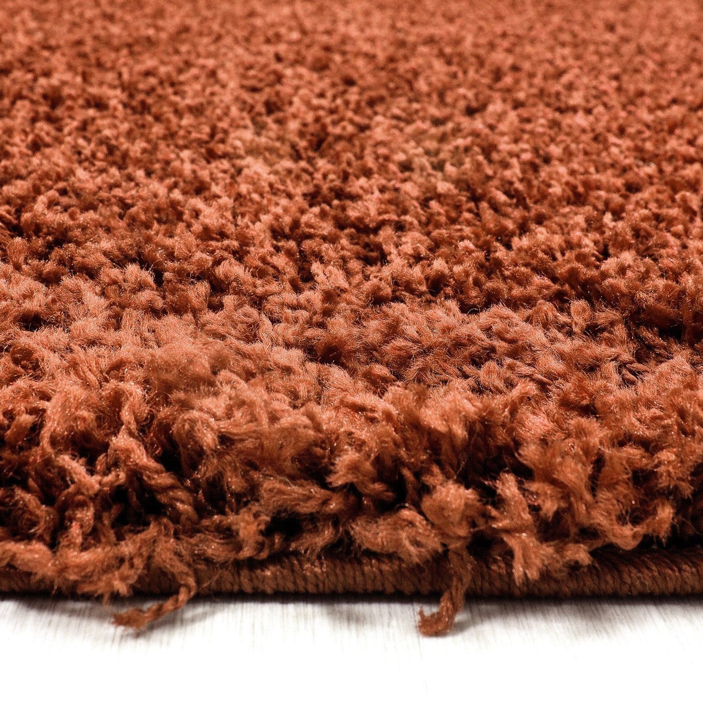 Hochflor Langflor Wohnzimmer Shaggy Teppich Florhöhe 3cm unifarbe Terra