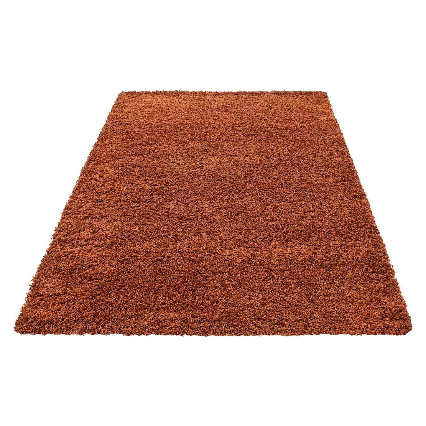 Hochflor Langflor Wohnzimmer Shaggy Teppich Florhöhe 3cm unifarbe Terra