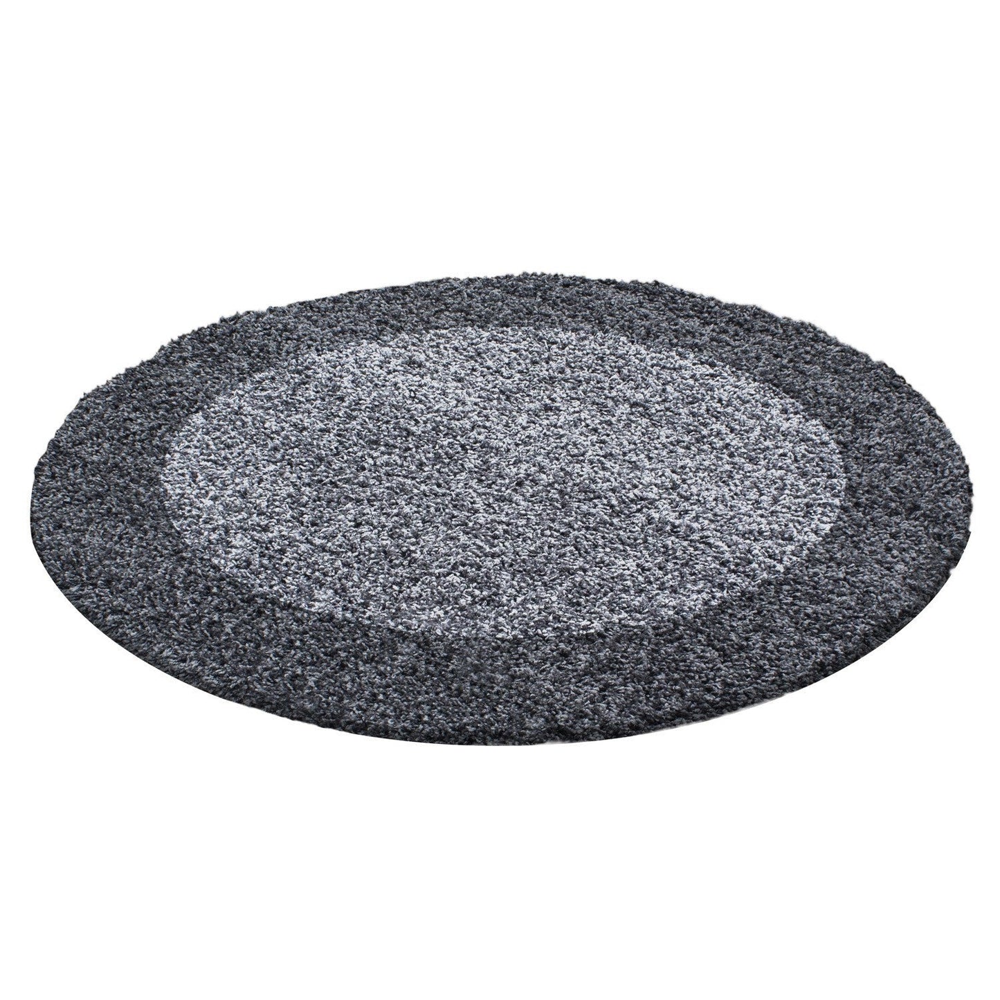 Hochflor Langflor Wohnzimmer Shaggy Teppich 2 Farbig Florhöhe 3cm Grau Hellgrau