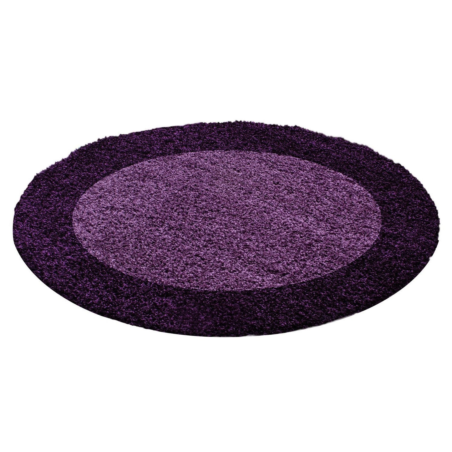 Hochflor Langflor Wohnzimmer Shaggy Teppich 2 Farbig Florhöhe 3cm Lila Violett