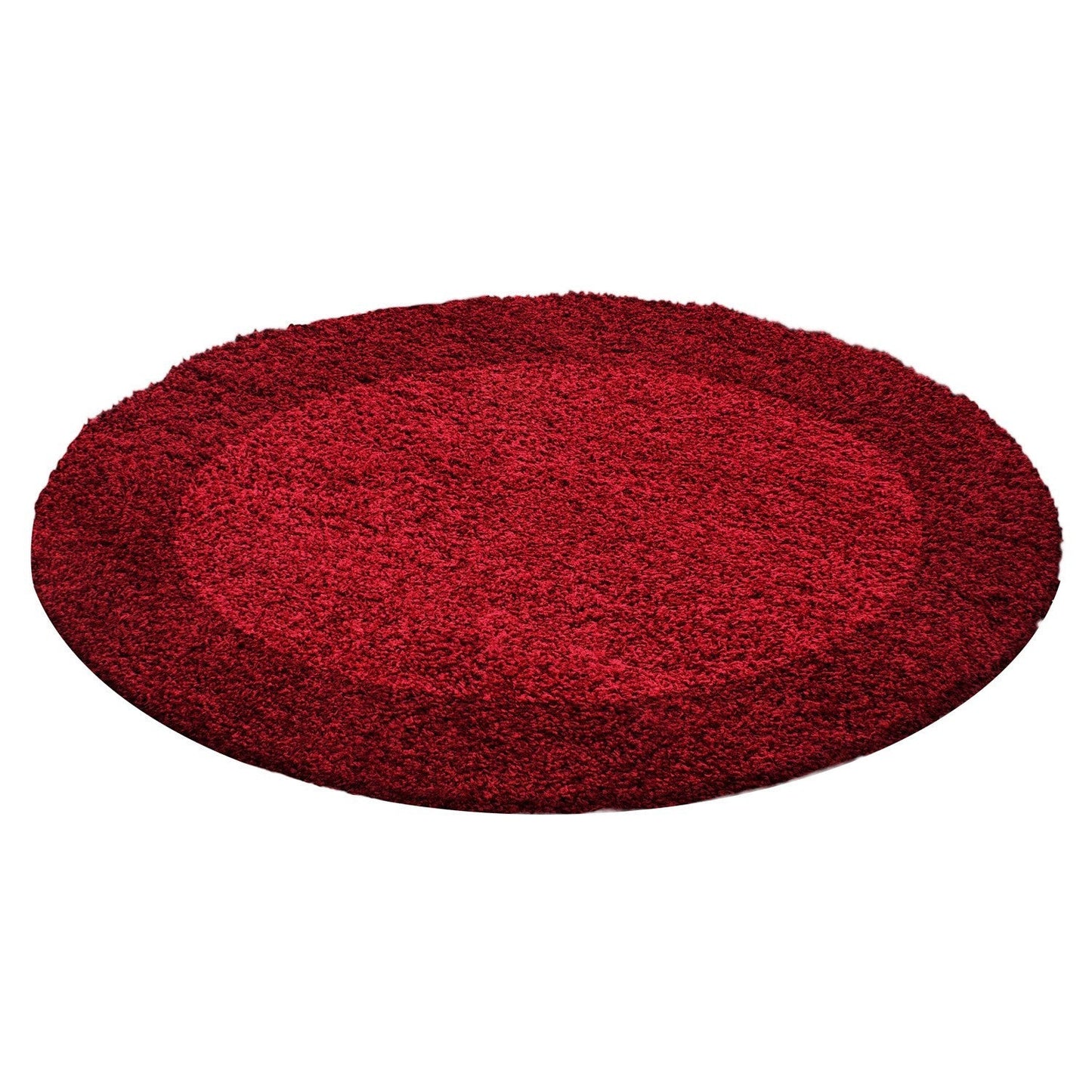 Hochflor Langflor Wohnzimmer Shaggy Teppich 2 Farbig Rot und Bordeaux