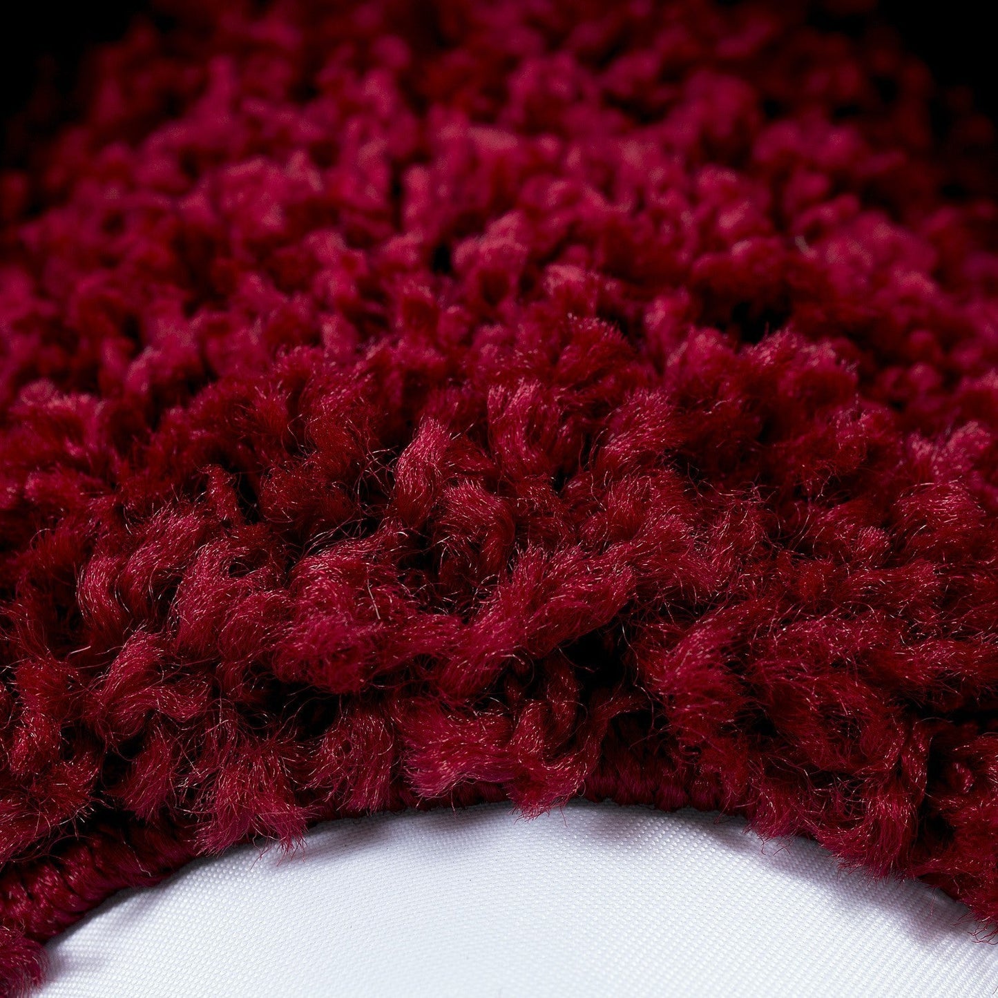 Hochflor Langflor Wohnzimmer Shaggy Teppich 2 Farbig Rot und Bordeaux