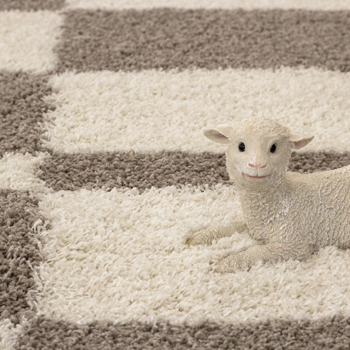 Hochflor Langflor Wohnzimmer GALA Shaggy Teppich Florhöhe 3cm Beige-Creme