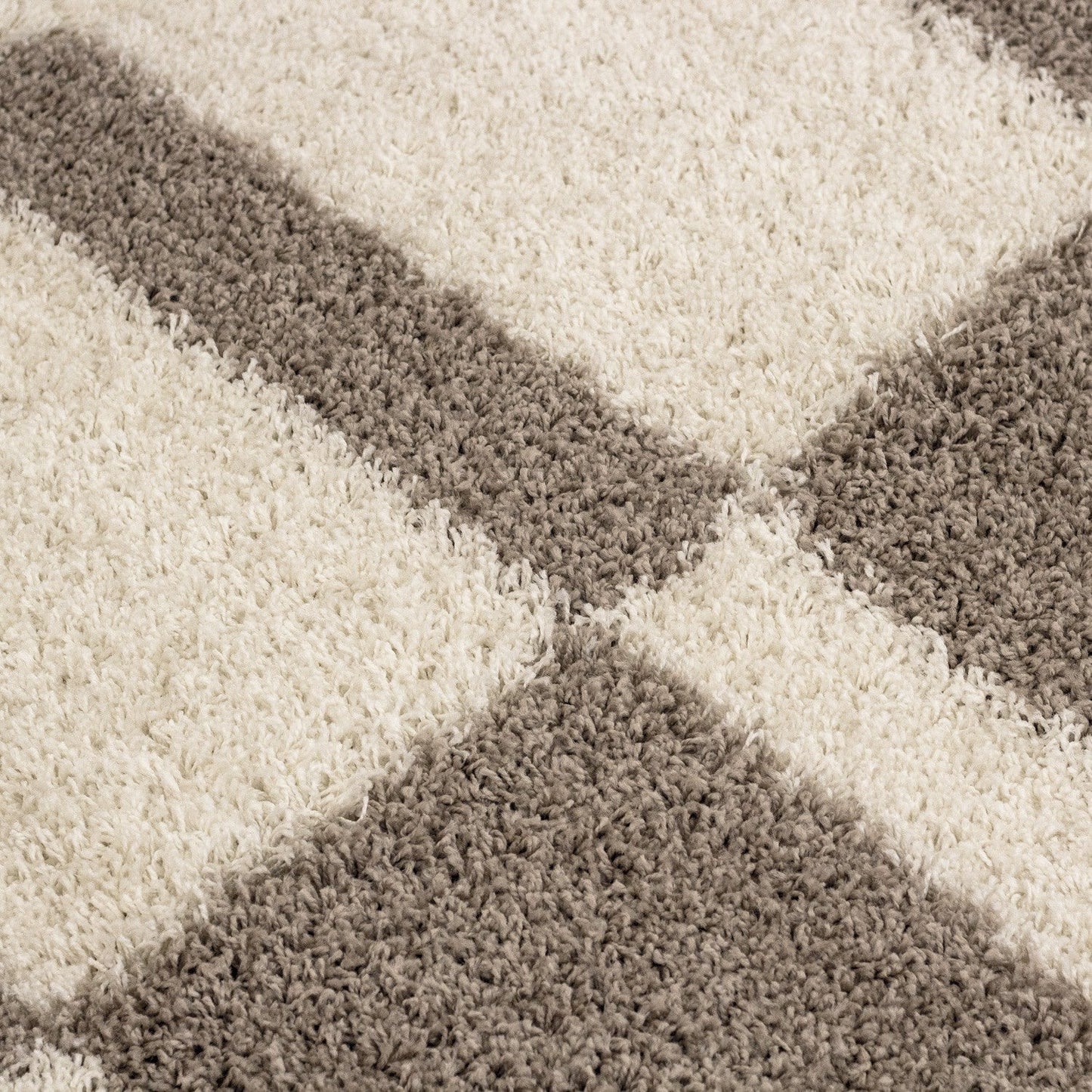 Hochflor Langflor Wohnzimmer GALA Shaggy Teppich Florhöhe 3cm Beige-Creme