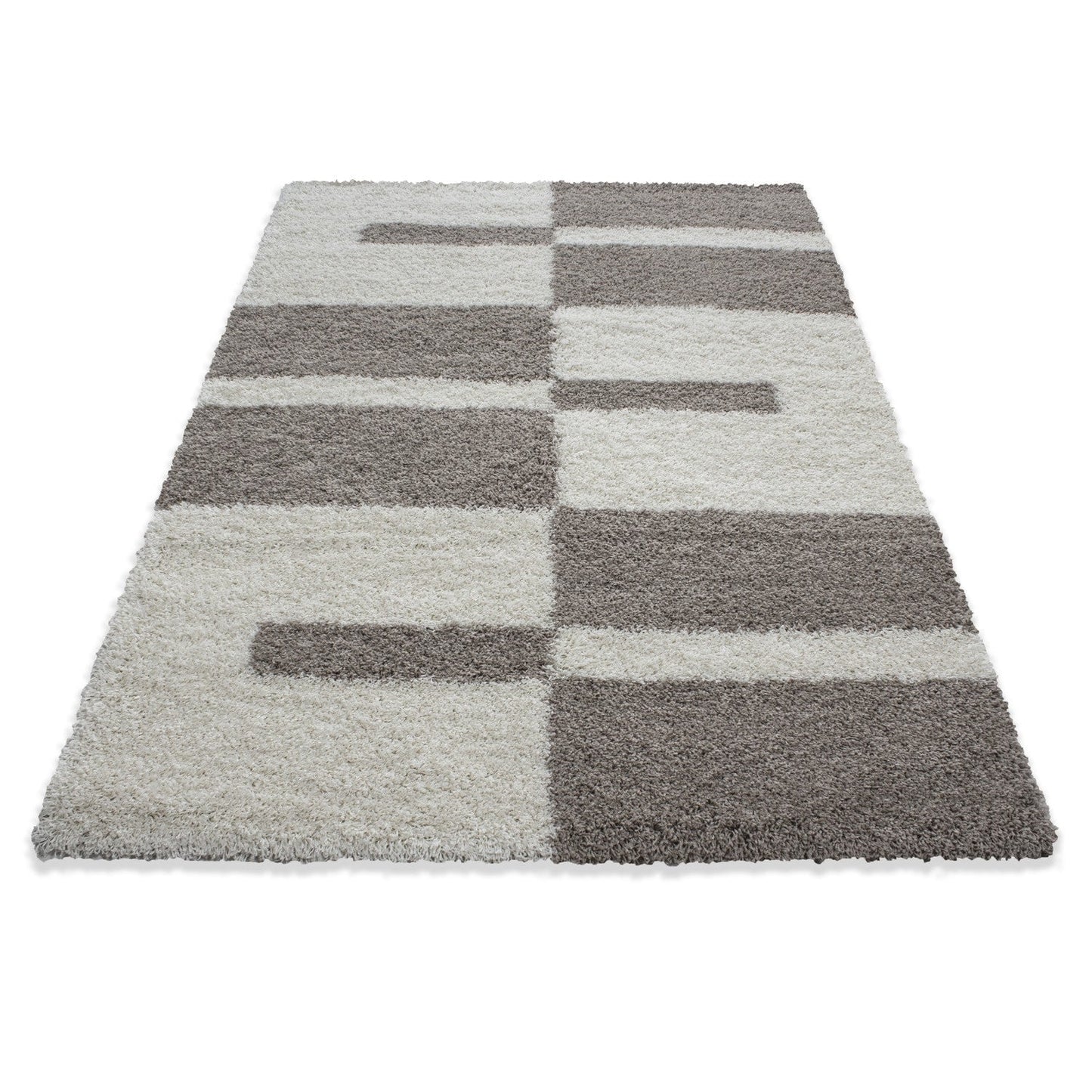 Hochflor Langflor Wohnzimmer GALA Shaggy Teppich Florhöhe 3cm Beige-Creme