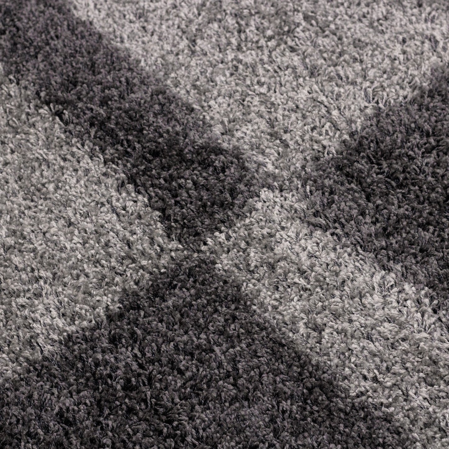 Hochflor Langflor Wohnzimmer GALA Shaggy Teppich Florhöhe 3cm Grau-Hellgrau