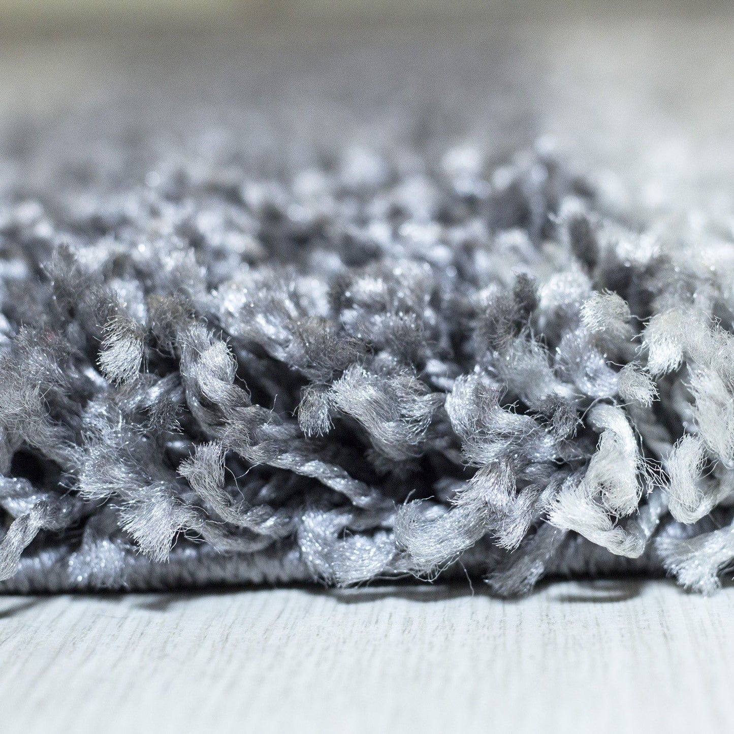 Hochflor Langflor Wohnzimmer GALA Shaggy Teppich Florhöhe 3cm Grau-Hellgrau