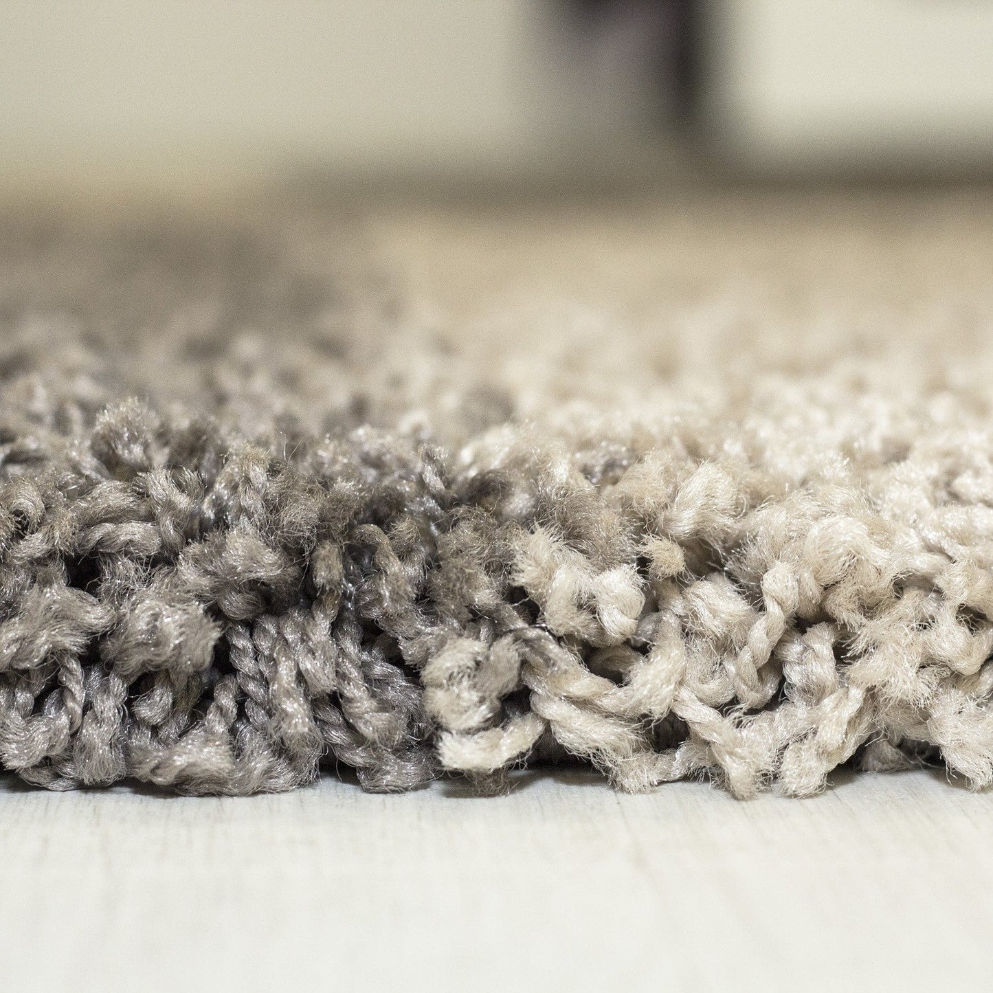 Hochflor Langflor Wohnzimmer günstig Shaggy Teppich Florhöhe 3cm Taupe-Beige