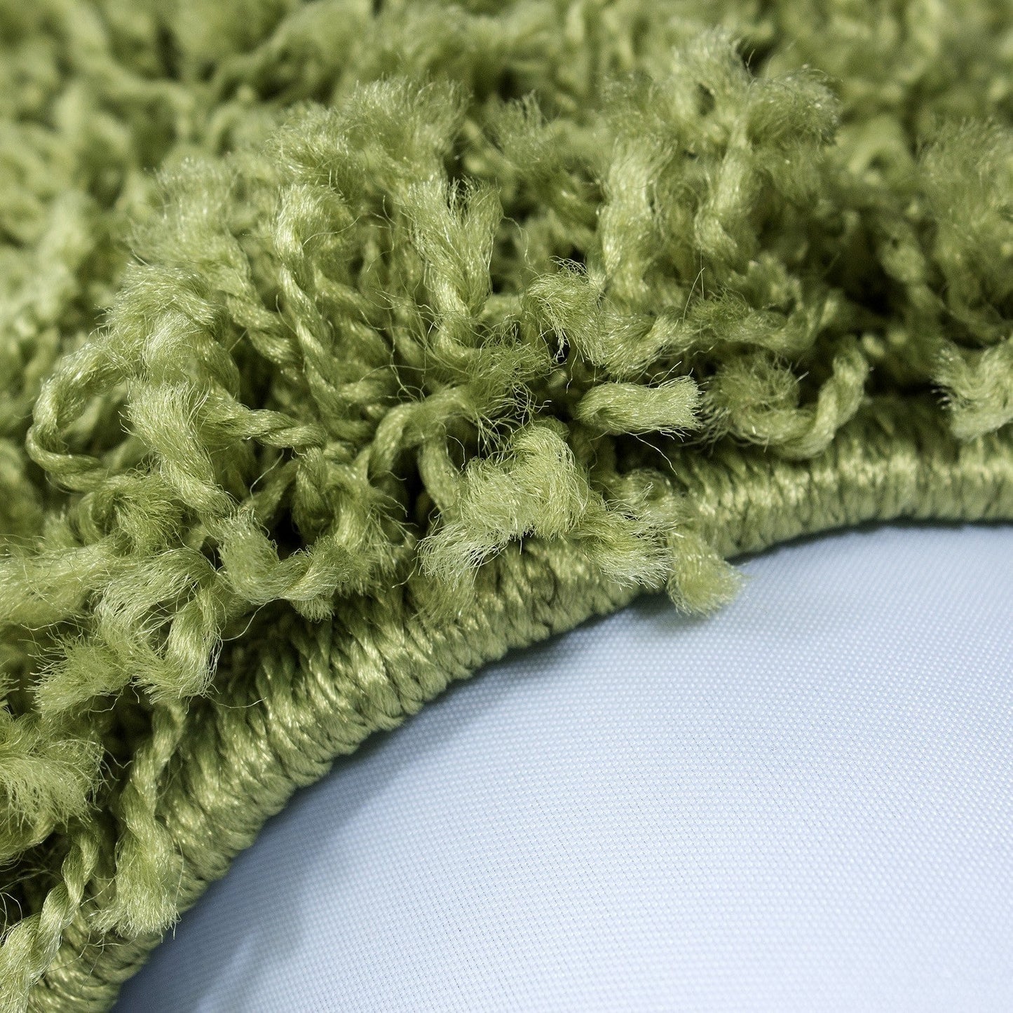 Hochflor Langflor Wohnzimmer DREAM Shaggy Teppich Unifarbe Florhöhe 5cm Grün