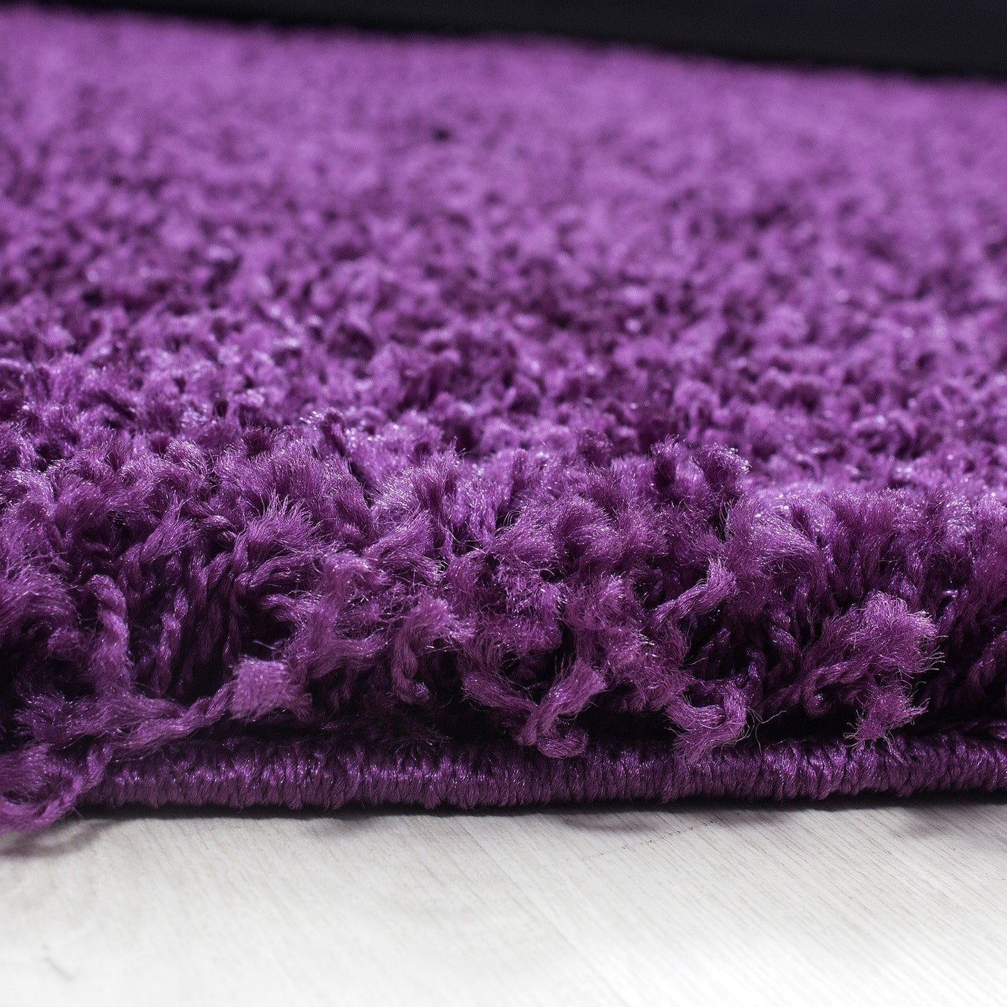 Hochflor Langflor Wohnzimmer DREAM Shaggy Teppich Unifarbe Florhöhe 5cm Lila