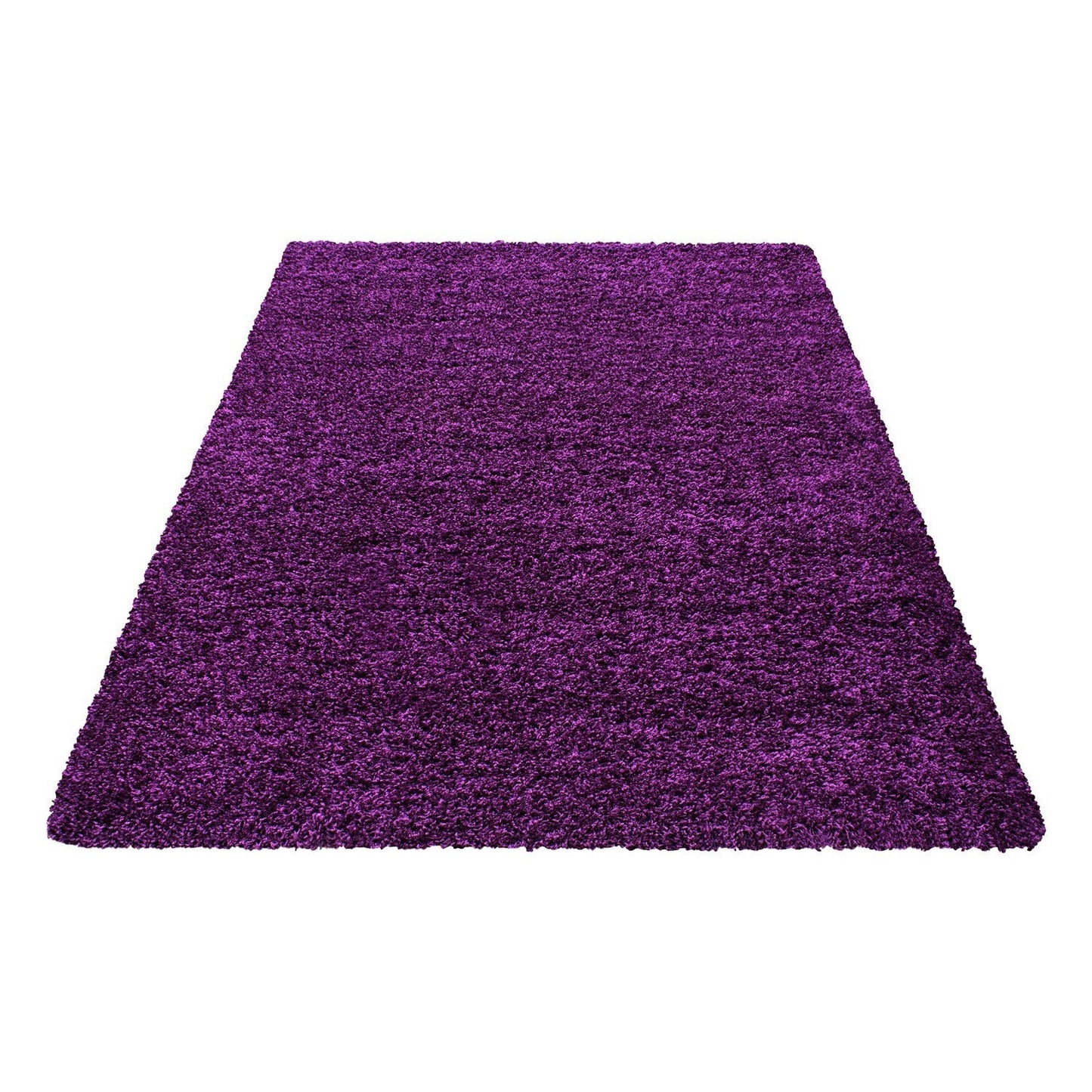 Hochflor Langflor Wohnzimmer DREAM Shaggy Teppich Unifarbe Florhöhe 5cm Lila
