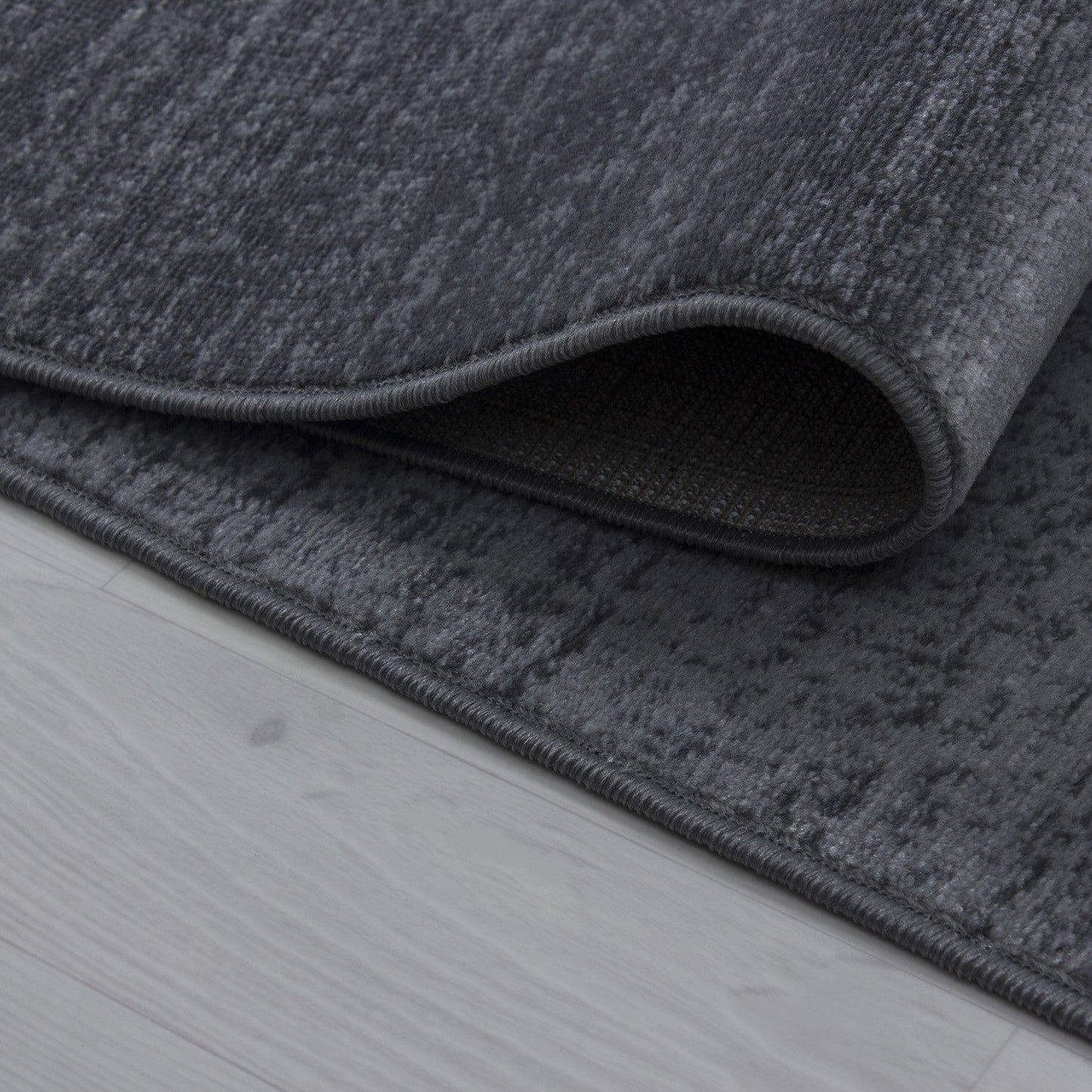 Designer Teppich Modern Stern Muster Kurzflor Meliert Schwarz Grau Turkis Weiss