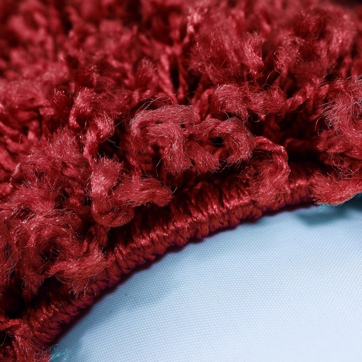Hochflor Langflor Wohnzimmer DREAM Shaggy Teppich Unifarbe Florhöhe 5cm Rot