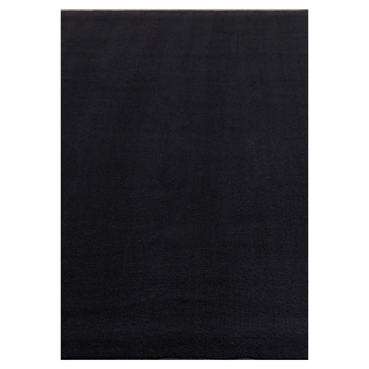 Kurzflorteppiche, Unicolor - Einfarbig, Farbe Schwarz, Teppich für Wohnzimmer, Rücken aus Anti-rutsch