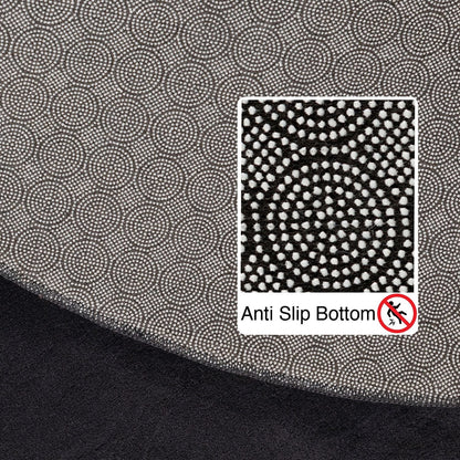 Kurzflorteppiche, Unicolor - Einfarbig, Farbe Schwarz, Teppich für Wohnzimmer, Rücken aus Anti-rutsch