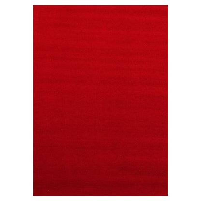 Kurzflorteppiche, Unicolor - Einfarbig, Farbe Rot, Teppich für Wohnzimmer, Rücken aus Anti-rutsch