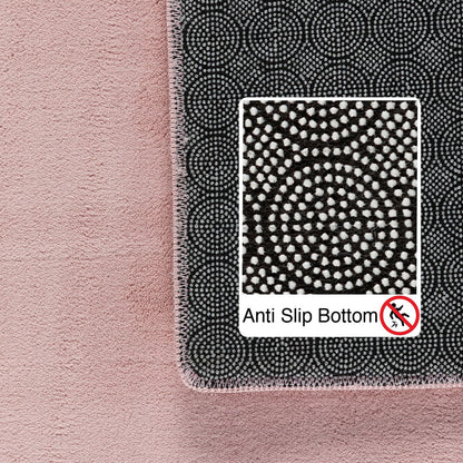 Kurzflorteppiche, Unicolor - Einfarbig, Farbe Rosa, Teppich für Wohnzimmer, Rücken aus Anti-rutsch