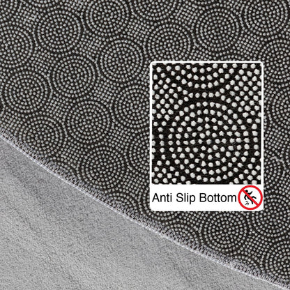 Kurzflorteppiche, Unicolor - Einfarbig, Farbe Silber, Teppich für Wohnzimmer, Rücken aus Anti-rutsch