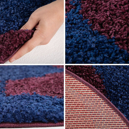 Kinderteppiche, Fußball-Design, Farbe Marineblau, Teppich für Kinderzimmer, Rücken aus Jute