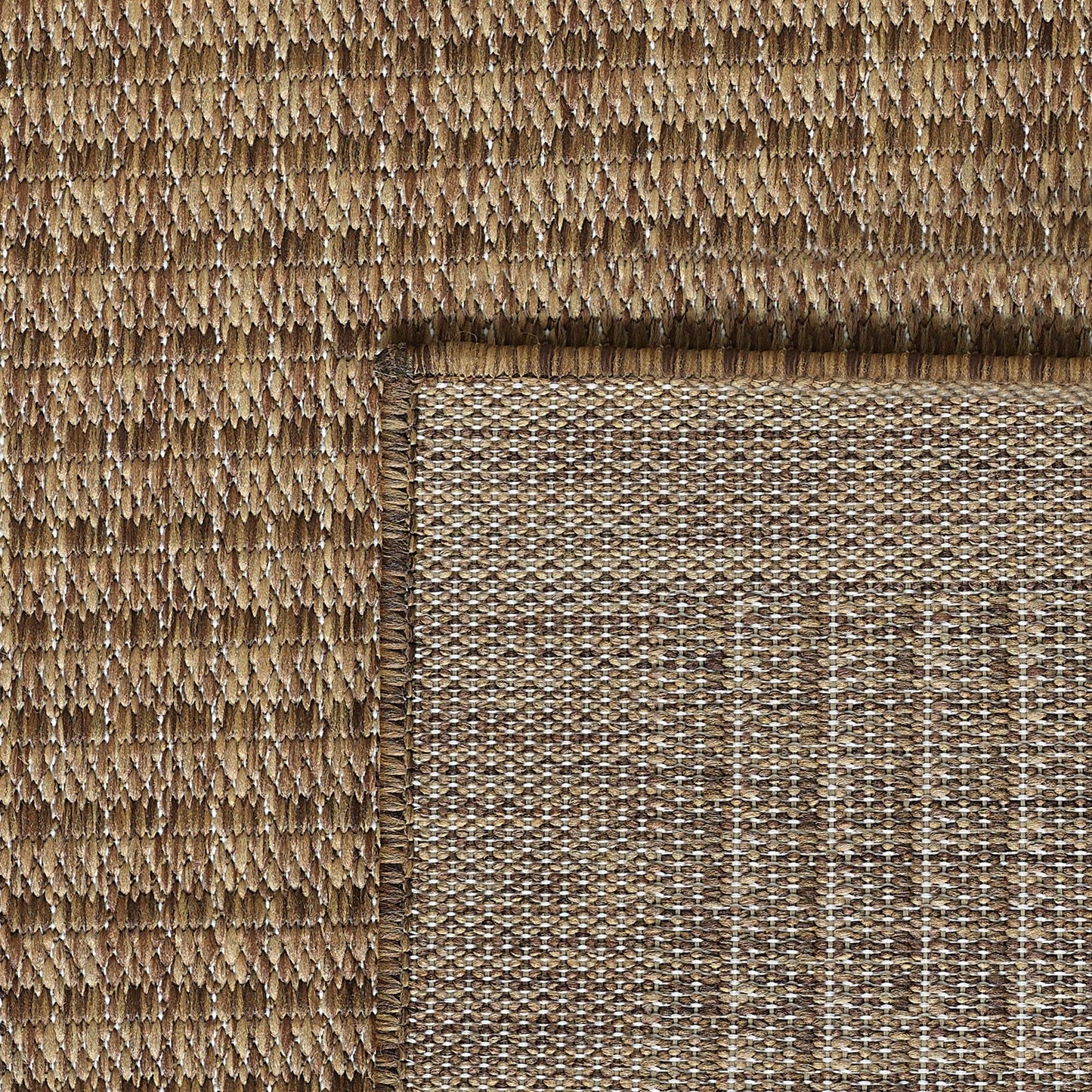 Outdoorteppiche, Unicolor, Farbe Braun, Teppich für Terasse-Balkon-Küche, Rücken aus Polypropylen