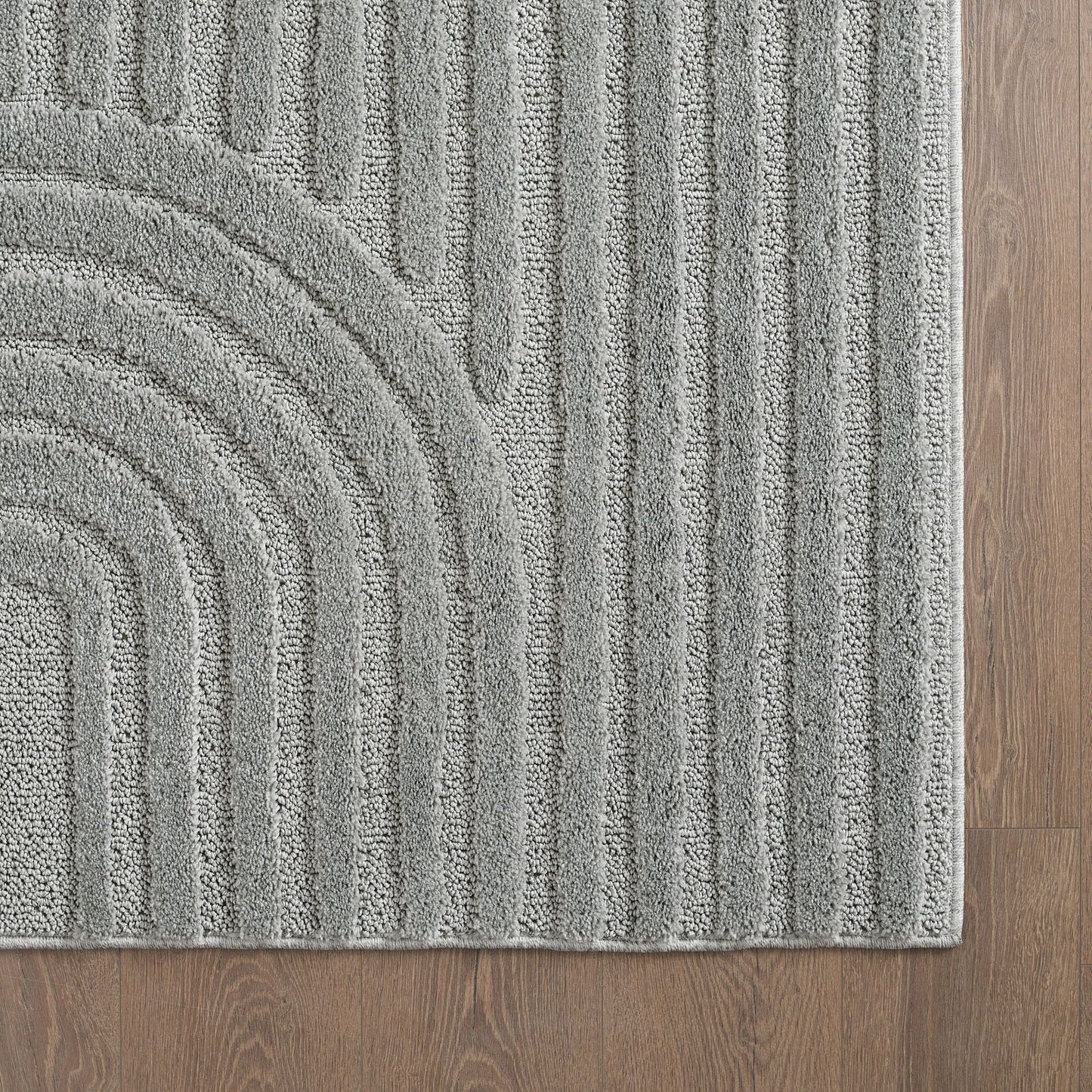 Hochflorteppiche, Skandinavischer Boho, Farbe Silber, Teppich für Wohnzimmer, Rücken aus Jute