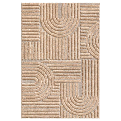 Hochflorteppiche, Skandinavischer Boho, Farbe Rosa, Teppich für Wohnzimmer, Rücken aus Jute