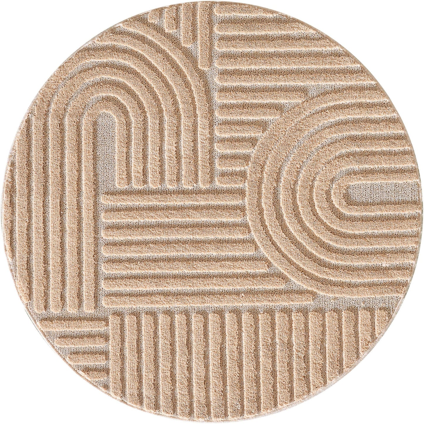 Hochflorteppiche, Skandinavischer Boho, Farbe Rosa, Teppich für Wohnzimmer, Rücken aus Jute