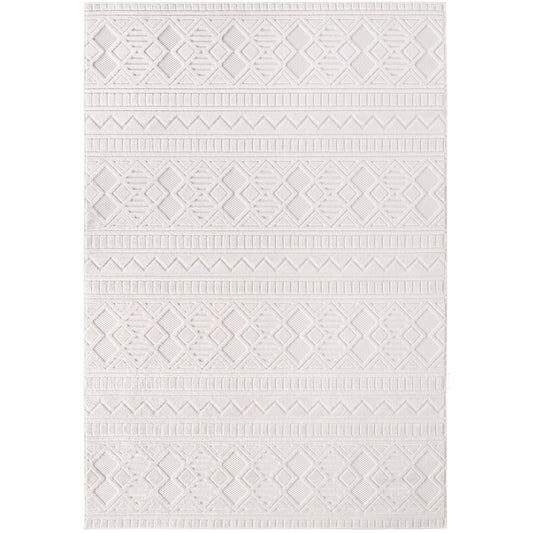 Kurzflor Teppich,3D Design,Farbe Creme,Teppich für Wohnzimmer,Rücken aus fibrilliertes Garn