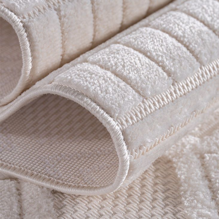 Kurzflor Teppich,3D Design,Farbe Creme,Teppich für Wohnzimmer,Rücken aus fibrilliertes Garn