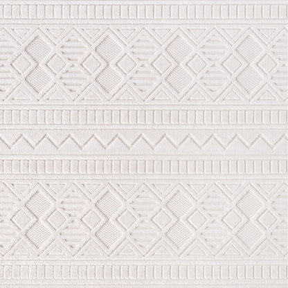 Kurzflor Teppich,3D Design,Farbe Creme,Teppich für Wohnzimmer,Rücken aus fibrilliertes Garn