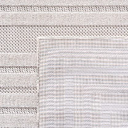 Kurzflor Teppich,3D Design,Farbe Creme,Teppich für Wohnzimmer,Rücken aus fibrilliertes Garn