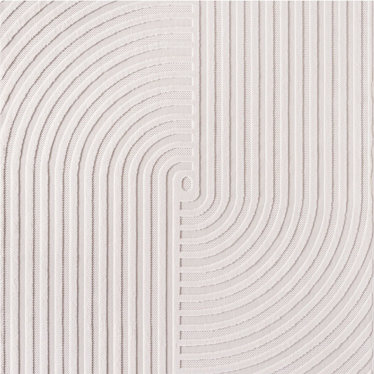 Kurzflor Teppich,3D Design,Farbe Creme,Teppich für Wohnzimmer,Rücken aus fibrilliertes Garn