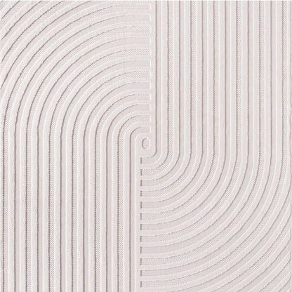 Kurzflor Teppich,3D Design,Farbe Creme,Teppich für Wohnzimmer,Rücken aus fibrilliertes Garn