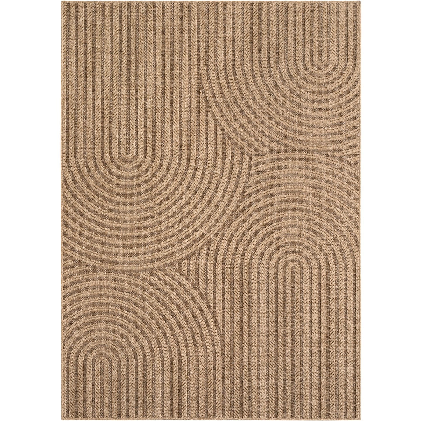 In- & Outdoorteppiche – robust, wetterfest & pflegeleicht im natürlichen Jute-Look, ideal für Wohnzimmer, Küche, Terrasse, Garten und Balkon, 8x25 cm