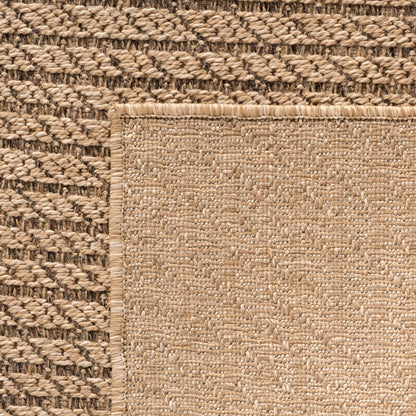 In- & Outdoorteppiche – robust, wetterfest & pflegeleicht im natürlichen Jute-Look, ideal für Wohnzimmer, Küche, Terrasse, Garten und Balkon, 8x25 cm