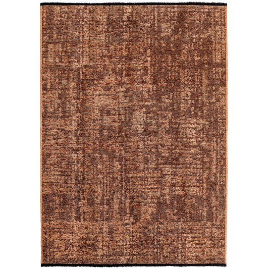 Baumwolle Chenille Teppich Läufer Terrakotta 8x15 cm – Waschbar, Boho-Stil, Vintage Kelim, Kurzflor, Rutschfest & Weich, Einfarbig Meliert, Für Küche, Schlafzimmer & Flur