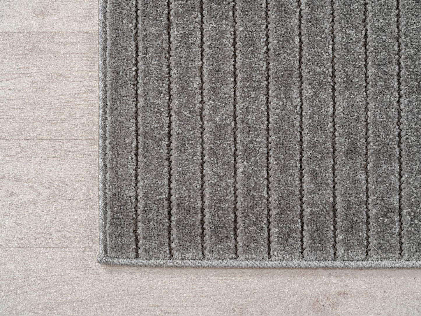 Outdoorteppiche Wohnzimmer, Schlafzimmer, Wintergarten, Kurzflor Grau, Hoch-Tief-Effekt, weich & waschbar, Outdoor geeignet, pflegeleicht, 8x25 cm
