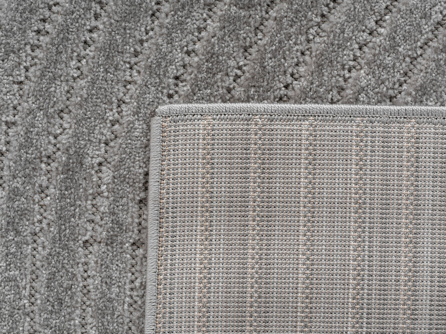 Outdoorteppiche Wohnzimmer, Schlafzimmer, Wintergarten, Kurzflor Grau, Hoch-Tief-Effekt, weich & waschbar, Outdoor geeignet, pflegeleicht, 8x25 cm