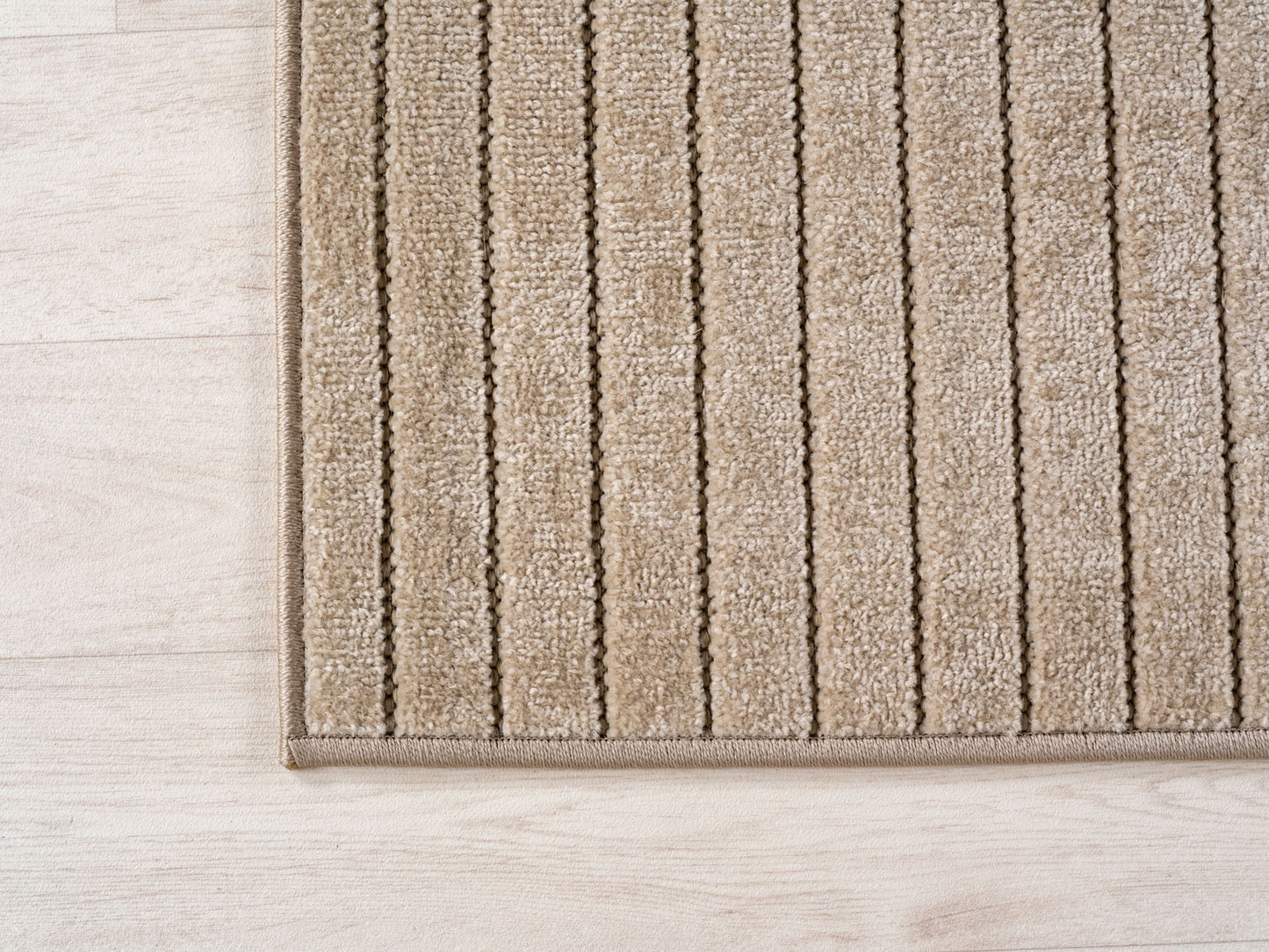 Outdoorteppiche Wohnzimmer, Schlafzimmer, Wintergarten, Kurzflor Beige, Hoch-Tief-Effekt, weich & waschbar, Outdoor geeignet, pflegeleicht, 8x15 cm