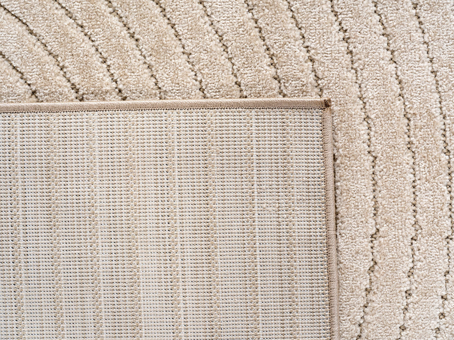 Outdoorteppiche Wohnzimmer, Schlafzimmer, Wintergarten, Kurzflor Beige, Hoch-Tief-Effekt, weich & waschbar, Outdoor geeignet, pflegeleicht, 8x15 cm