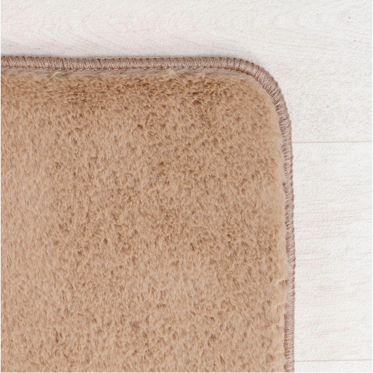 Läufer Teppich Beige 6x1 cm – Waschbarer Kurzflorteppicheteppiche, rutschfest & weich, modernes einfarbiges Design für Schlafzimmer, Küche & Flur