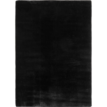 Läufer Teppich Schwarz 6x1 cm – Waschbarer Kurzflorteppicheteppiche, rutschfest & weich, modernes einfarbiges Design für Schlafzimmer, Küche & Flur