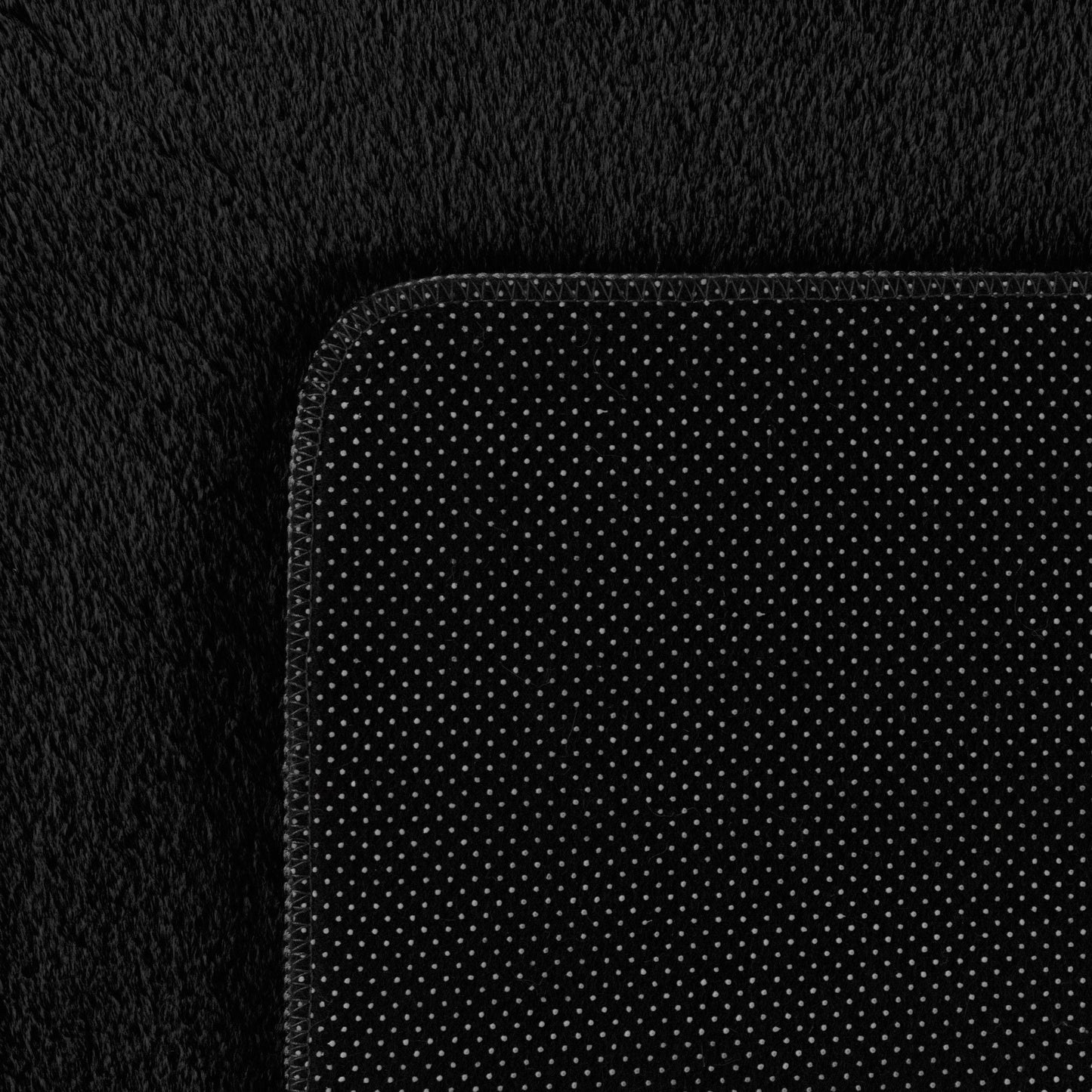 Läufer Teppich Schwarz 6x1 cm – Waschbarer Kurzflorteppicheteppiche, rutschfest & weich, modernes einfarbiges Design für Schlafzimmer, Küche & Flur