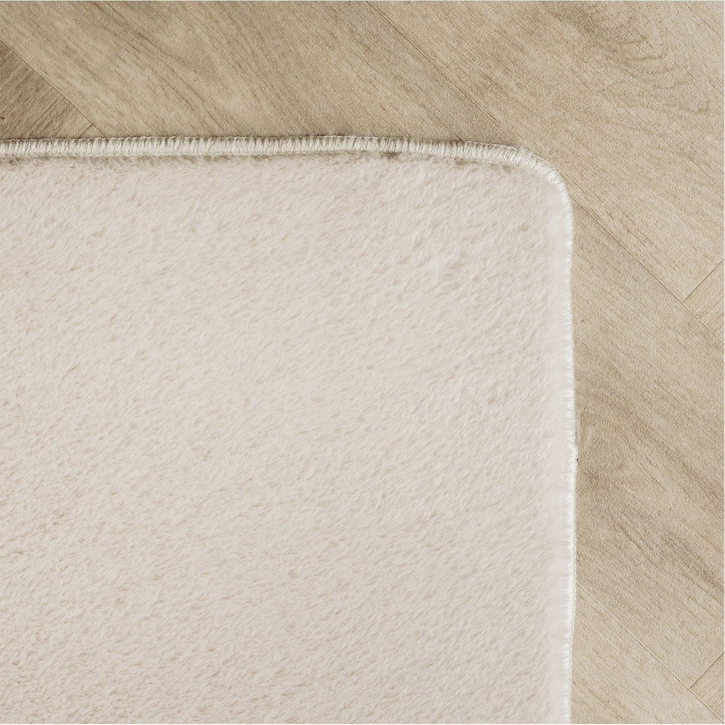 Läufer Teppich Creme 6x1 cm – Waschbarer Kurzflorteppicheteppiche, rutschfest & weich, modernes einfarbiges Design für Schlafzimmer, Küche & Flur