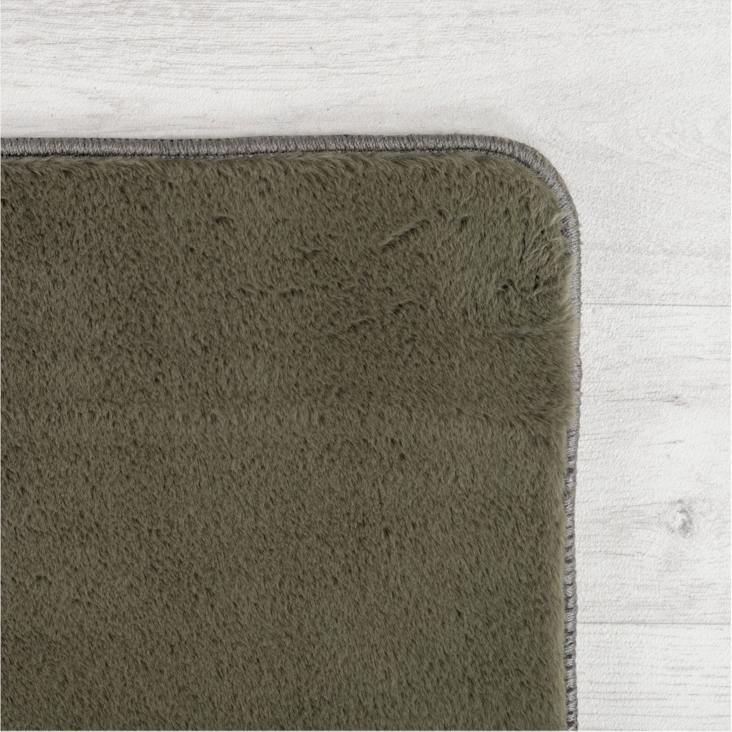 Läufer Teppich Grün 6x1 cm – Waschbarer Kurzflorteppicheteppiche, rutschfest & weich, modernes einfarbiges Design für Schlafzimmer, Küche & Flur